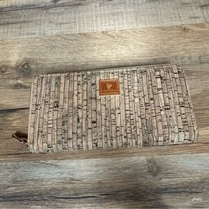 Portugal cork wallet women’s 7.5” by 4” tan classic